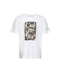Basin Ridge Ss Graphic Tee T-shirts Short-sleeved Valkoinen Columbia