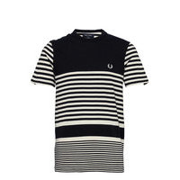 Stripe T-Shirt T-shirts Short-sleeved Sininen Fred Perry