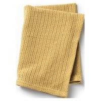 Cellular Blanket - Gold Home Sleep Time Blankets & Quilts Keltainen Elodie Details