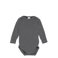 Cozy Me L/Sl Body Bodies Long-sleeved Harmaa Müsli By Green Cotton, Müsli by Green Cotton