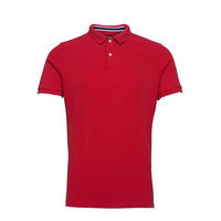 Classic Pique Polo Polos Short-sleeved Punainen Superdry