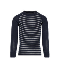 Sweater Wool Stripe T-shirts Long-sleeved T-shirts Sininen Polarn O. Pyret