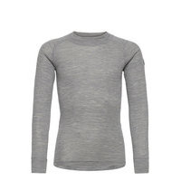 Sweater Wool Solid T-shirts Long-sleeved T-shirts Harmaa Polarn O. Pyret