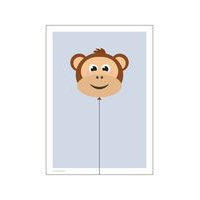 Balloon Animals Monkey Home Kids Decor Posters Monivärinen/Kuvioitu Poster & Frame