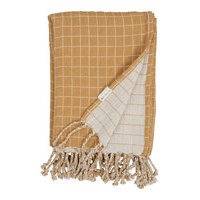 Baby Blanket - Grid - Ochre Home Sleep Time Blankets & Quilts Keltainen Fabelab