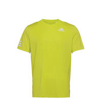 Club 3-Stripe T-Shirt T-shirts Short-sleeved Keltainen Adidas Performance, adidas Performance