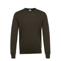 M. Cotton Merino Basic Sweater Neulepaita Pyöreä Kaula-aukko Vihreä Filippa K