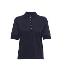 D1. Detail Collar Ss Polo Pique T-shirts & Tops Polos Sininen GANT