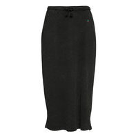 Long Texture Jersey Skirt Polvipituinen Hame Musta Bobo Choses