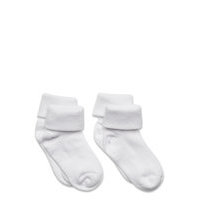 Baby Rib Sock W. Fold Socks & Tights Socks Valkoinen Minymo