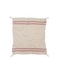 Knitted Blanket Stripes - Natural / Vintage Nude Home Sleep Time Blankets & Quilts Beige Lorena Canals