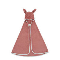Hooded Baby Towel - Bunny - Clay Home Bath Time Towels & Cloths Vaaleanpunainen Fabelab