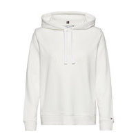 Regular Flock Hoodie Huppari Valkoinen Tommy Hilfiger