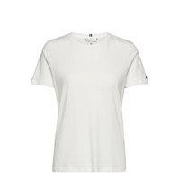 Regular Flock C-Nk Tee Ss T-shirts & Tops Short-sleeved Valkoinen Tommy Hilfiger