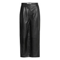 Ellie Crop 635 Leather Leggings/Housut Musta FIVEUNITS