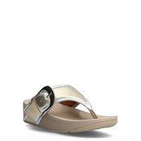 Olive Mixed Metallics Toe-Post Sandals Shoes Summer Shoes Flat Sandals Beige FitFlop