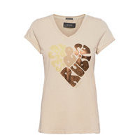 Rubies V-Ss Foil Tee T-shirts & Tops Short-sleeved Vaaleanpunainen MOS MOSH