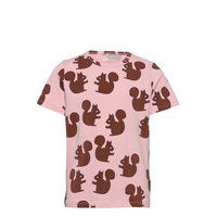 Squirrel Aop Ss Tee T-shirts Short-sleeved Vaaleanpunainen Mini Rodini