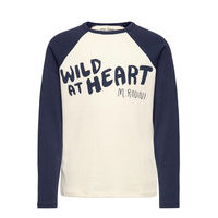 Wild At Heart Raglan Ls Tee T-shirts Long-sleeved T-shirts Valkoinen Mini Rodini