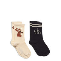 Hike+Deer Socks 2-Pack Socks & Tights Socks Monivärinen/Kuvioitu Mini Rodini