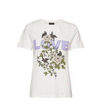 Slesmea T-Shirt Ss T-shirts & Tops Short-sleeved Valkoinen Soaked In Luxury, Soaked in Luxury