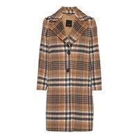 7445 - Clareta Long Outerwear Coats Winter Coats Beige SAND