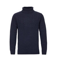 Barbour Duffle Cable Crew Knitwear Turtlenecks Sininen Barbour