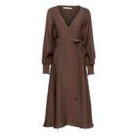 Luellagz Wrap Dress Dresses Wrap Dresses Ruskea Gestuz