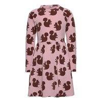 Squirrel Aop Ls Dress Mekko Vaaleanpunainen Mini Rodini
