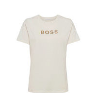 C_elogo_gold T-shirts & Tops Short-sleeved Valkoinen BOSS