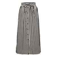 Fayaiw Skirt Stripe Polvipituinen Hame Musta InWear