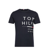 Wrap Around Graphic Tee T-shirts Short-sleeved Sininen Tommy Hilfiger