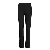 Ida Rib Trousers Suoralahkeiset Housut Musta Gina Tricot