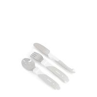 Twistshake Learn Cutlery Stainless Steel 12+M White Home Meal Time Cutlery Valkoinen Twistshake
