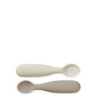 Silic Spoons Flower, Earth Mix, 2-Pack Home Meal Time Cutlery Monivärinen/Kuvioitu Cam Cam Copenhagen