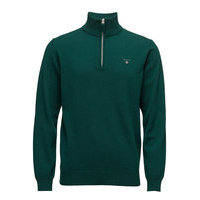 Superfine Lambswool Half Zip Knitwear Half Zip Jumpers Vihreä GANT