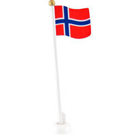 Wooden Flag, Norwegian Home Kids Decor Party Supplies Punainen Magni Toys