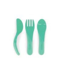 Twistshake Learn Cutlery 6+M Pastel Green Home Meal Time Cutlery Vihreä Twistshake