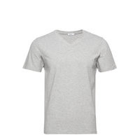 M. Lycra V-Neck Tee T-shirts Short-sleeved Harmaa Filippa K