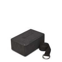 Gaiam Block-Strap Combo Black Accessories Sports Equipment Yoga Equipment Yoga Blocks And Straps Musta Gaiam