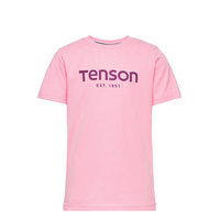 Logo Tee Junior T-shirts Short-sleeved Vaaleanpunainen Tenson