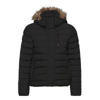 Classic Faux Fur Fuji Jacket Vuorillinen Takki Topattu Takki Musta Superdry