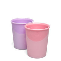 Twistshake 2x Cup 170ml 6+M Pastel Pink Purple Home Meal Time Cups & Mugs Vaaleanpunainen Twistshake