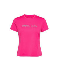Wo - Ss T-Shirt T-shirts & Tops Short-sleeved Vaaleanpunainen Calvin Klein Performance
