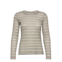 Ihferona Ls3 T-shirts & Tops Long-sleeved Beige ICHI