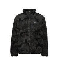 Winter Pass Print Fleece Full Zip Sweat-shirts & Hoodies Fleeces & Midlayers Musta Columbia