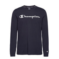 Crewneck Long Sleeve T-Shirt T-shirts Long-sleeved Sininen Champion