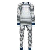 Pyjamas Striped School Pyjamasetti Pyjama Sininen Polarn O. Pyret