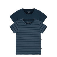 Basic T-Shirt Ss T-shirts Short-sleeved Sininen Minymo