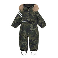 Camo Baby Overall Outerwear Shell Clothing Shell Coveralls Vihreä Lindberg Sweden